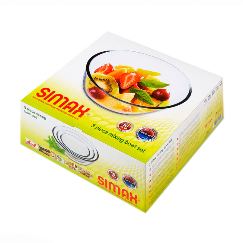 Набір мисок Simax, 3 шт (0.5, 1.3, 2.5 л) (328)